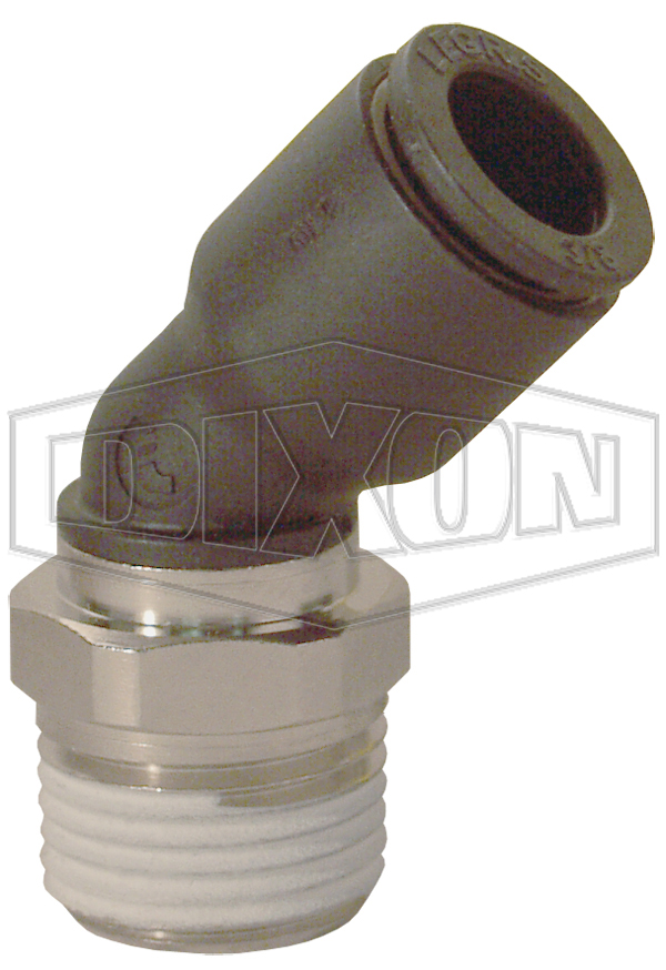 Legris Nylon/Nickel-Plated Brass Push-In 45° Male Elbow